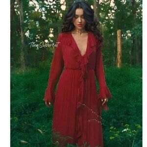 BLOGGER'S FAVE! Zara Ruffled Midi Dress NWT